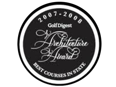 2007-2008 Golf Digest Architecture Award Best Courses in State seal