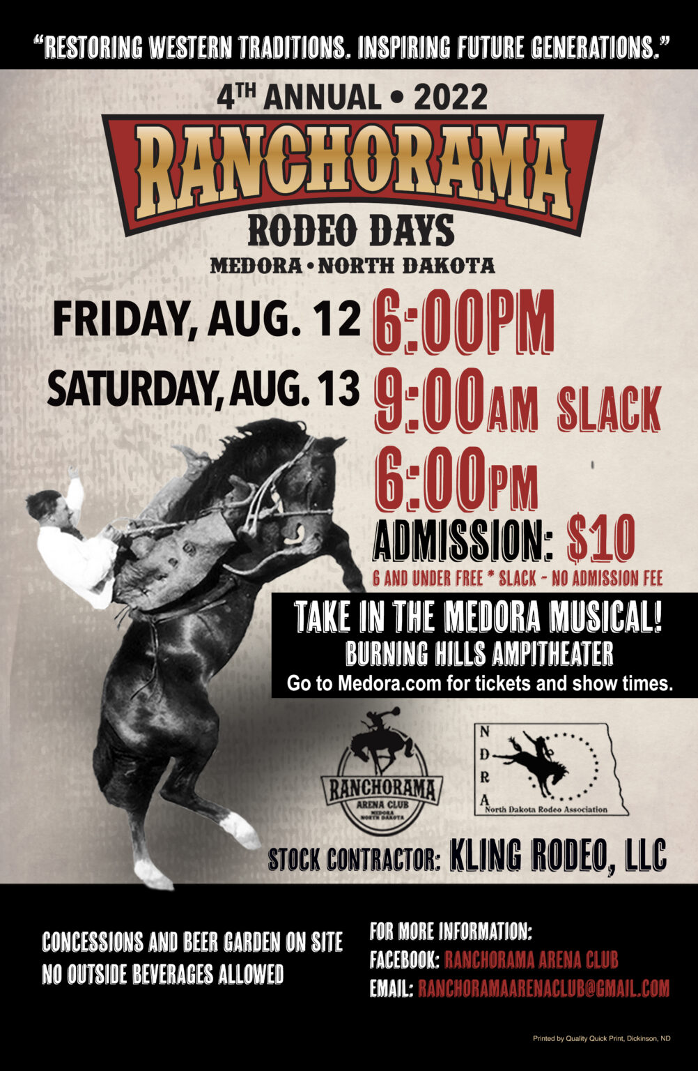 Medora Official Ticket Site of the Medora Musical Ranchorama Days