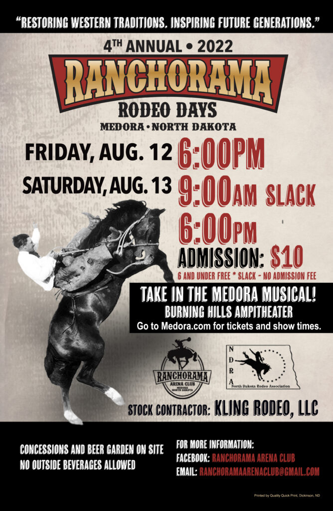 Ranchorama Days NDRA Rodeo Medora Official Ticket Site of the