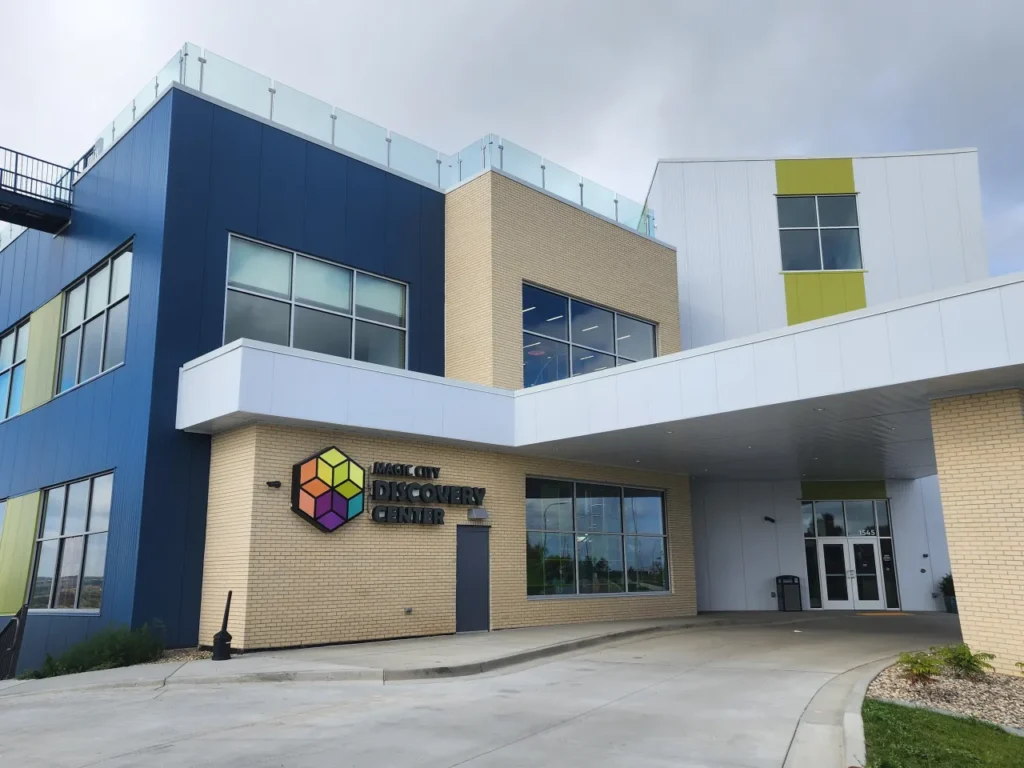 Photo of the exterior of Magic City Discovery Center in Minot, North Dakota