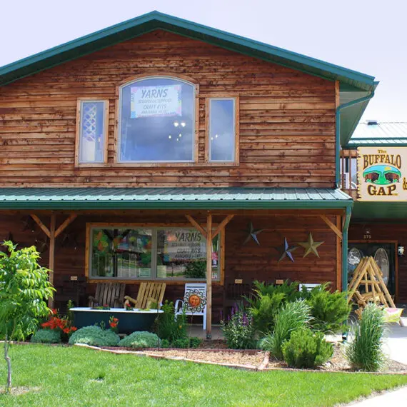 Buffalo Gap Gift Shop in Medora, North Dakota a shop offering souvenirs, shirts, gear, and gifts