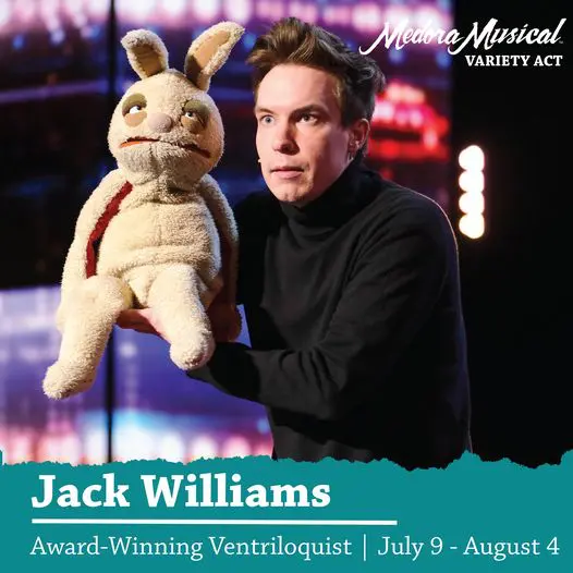 Jack Williams, Award-winning ventriloquist, joins the Medora Musical as a Variety Act from July 9 - August 4