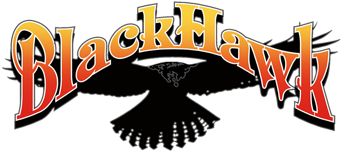 Logo for the country band BlackHawk playing a live concert in Medora, North Dakota on July 22 at the Burning Hills Amphitheatre