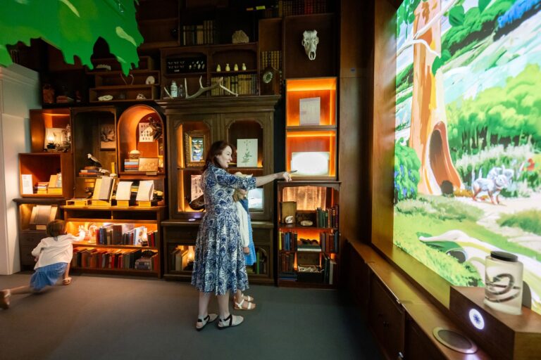 TRPL exhibit with projectors and hidden objects.